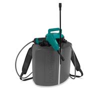 VONROC Pulvérisateur à pression 10L - Batterie 4V intégrée - Buse réglable, 2 lances, sangles d'épaule, tube 1,5m - recharge USB-C - pour jardin, désherbage, assainissement
