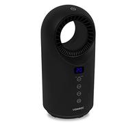 VONROC Radiateur Soufflant Sans Pales - 1500W - Chauffage Électrique Oscillant avec Télécommande, Minuterie & Thermostat Numérique - Design Noir Mat Élégant - Pour Bureau, Chambre ou Salon - EH519AC