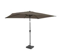 VONROC Rapallo Parasol rectangulaire 200 x 300 cm - Parasol rectangulaire pour terrasse, jardin, balcon, restauration - Pliable, manivelle, résistant aux intempéries, taupe, grand
