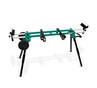 VONROC Support pour scie à onglet Base universelle Portatif Ajustable en hauteur et largeur 11 Capacité de charge max. de 150 kg. - Longueur: 118,5x200cm - Largeur: 63,2cm - Hauteur : 90x100cm