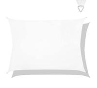 VONROC Toile d'Ombrage Blanche Triangle 360 cm - 3x3 - Haute Qualité, Résistante à l'eau - Protection UV 50+ - 4 x Corde 150 cm Inclus - Idéal pour Jardin et Terrasse