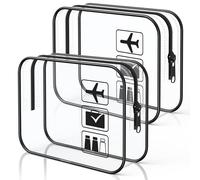 Vonsera 2PCS Trousse de Toilette Transparente, Kit Voyage Avion, Trousse de Toilette Femme Homme, pour Le Transport de Liquide