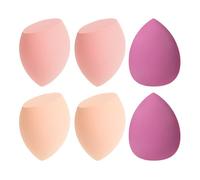 vonsera Lot de 6 Éponges de Maquillage, Éponges Blender Make-up, 3 Formes d’éponges Beauté pour Fond de Teint Liquide & Compact, Set d’éponges Maquillage pour Correcteur & BB Crème