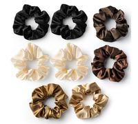 Vonsera Lot de 8 Chouchou Cheveux Femme, Chouchous en Satin Soie Doux Anti-Casse, Elastique Accessoire Coiffure Femme & Fille, pour Queue de Cheval & Chignon