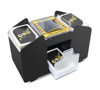 Vonsera Mélangeur de Cartes Électronique, Mélangeur Automatique à Jouer, Trieur de Cartes pour 1 à 4 Jeux, Distributeur Automatique pour Jeux de Type UNO, Poker, Texas Hold'em
