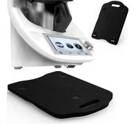 Vonsera Planche Coulissante compatible avec Thermomix TM6 & TM5, Planche à Roulettes en Bois à 4 Roulettes, Accessoire de Cuisine pour Robot Culinaire, Facile à Déplacer, Noir