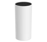 Vonsera Bloc Couteaux Cuisine, Porte Couteau Vide avec Lattes Flexibles, Universel Range Couteaux de Cuisine pour 8 Couteaux de Toutes Sortes, Blanc, 22 x 11 x 11cm
