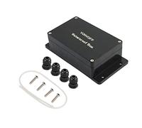 VONVOFF Boîte de dérivation,158x90x60mm IP65 ABS Boîtier de projet électrique,boitier electrique etanche,Boîtier avec 4pcs x M16 presse-étoupe,Black