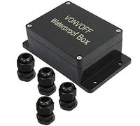 VONVOFF Boîte de dérivation,IP65 ABS Boîtier de projet électrique,boitier electrique etanche,Boîtier avec trou fixe et 4pcs x M16 presse-étoupe (100x68x50mm) black