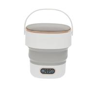 VonVVer Mini machine à laver portable pliable 13 l, machine à laver mobile avec 3 programmes et fonction ozone, machine à laver de voyage avec égouttoir pour sous-vêtements et vêtements de bébé (blanc