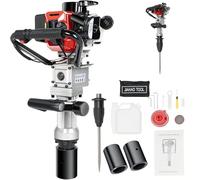 VonVVer Piquet à essence avec burin φ55 mm φ70 mm - Puissant cadre de poteau avec énergie de frappe de 25-50 J, 2230 BPM & 2 manchons de terrarium, outil de ramassage 32,7 cc 1000 W pour clôture et