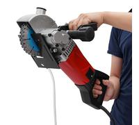 VonVVer Rainureuse électrique jusqu'à 36 mm de profondeur de coupe 2800 W avec 5 lames diamantées 7000 tr/min Fraise à fente pour béton, maçonnerie, acier avec mallette à outils et pompe à eau