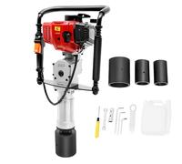 VonVVer Râteau à essence 52 cc 2 temps avec têtes de piquet de 55 mm/70 mm/100 mm, pour construction de clôture, démarrage manuel, tarière monocylindre pour fermes, clôtures de ranch, améliorations de