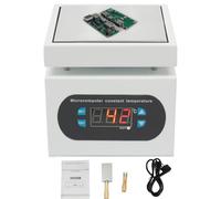 VonVVer Station de soudage Plaque chauffante 100 x 100 mm Mini plaque chauffante à souder 350 W Petites plaques chauffantes 400 °C Affichage LED électrique Préchauffage Soudure Station de préchauffage