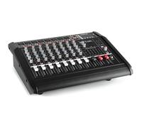 VONYX AM8A Table de Mixage 8 Canaux avec Amplificateur 1000 Watts Intégré, Bluetooth, MP3/USB/SD, 16 Effets Digitaux, Entrée RCA, Sonorisation Professionnelle, DJ, Discothèque