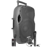 Vonyx AP1200PA - Enceinte Sono Portable avec micros, 600W, BT/USB/SD/MP3