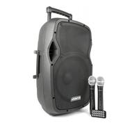 Vonyx AP1200PA Système Sono portable 30cm Bluetooth USB SD MP3 VHF Batterie