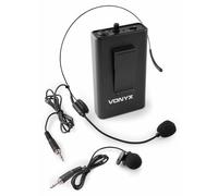 VONYX BP12 - Ensemble de Microphones de Poche, Idéal pour des Présentations ou des leçons de Sport, Adapté Systèmes UHF, Micro Casque, Micro-Cravate