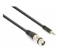 Vonyx câble audio cordon xlr femelle / jack 3,5 stéréo - 0,5m - Idéal pour relier vos enceintes de sonorisation Noir