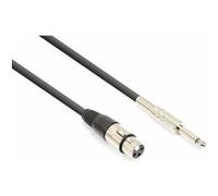 Vonyx Câble Audio Cordon XLR Femelle/Jack 6,35 Mono - 3m Noir