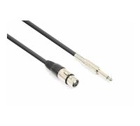 Vonyx Câble Audio Cordon XLR Femelle/Jack 6,35 Mono - 6m Noir