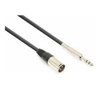 VONYX Câble Audio Cordon XLR Mâle/Jack 6,35 Stéréo - 3m - Idéal pour Relier vos Enceintes de Sonorisation