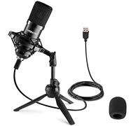 VONYX CM300B - Microphone Streaming avec Trépied - Noir, Micro Professionnel USB, Idéal pour Gaming, Streaming ou pour Réaliser du Contenu Youtube et Twitch