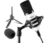 Vonyx CM300W - Microphone Streaming Live avec Trépied - Blanc Blanc G