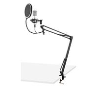 VONYX CMS300S - Microphone Streaming avec Bras Articulé - Titane, Micro Professionnel avec Filtre Anti-Pop, Idéal pour Gaming, Streaming ou pour Réaliser du Contenu Youtube et Twitch