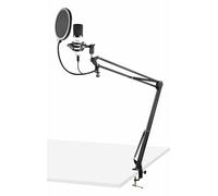 Vonyx CMS300W - Microphone Streaming avec bras articulé - Blanc, micro professionnel avec filtre anti-pop, idéal pour gaming, streaming ou pour réaliser du contenu Youtube et Twitch