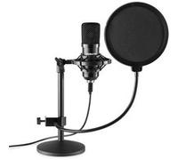 VONYX CMTS300 - Microphone Streaming avec Socle - Noir, Micro Professionnel avec Filtre Anti-Pop, Idéal pour Gaming, Streaming ou pour Réaliser du Contenu Youtube et Tiktok