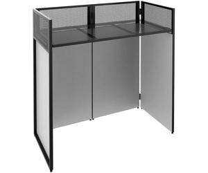 Vonyx DB4 Pro Stand DJ Repliable 4 Panneaux, Toiles et Sacoches, Noir | Idéal pour Placer votre Matériel DJ, Facile à Transporter, Système Complet pour DJ Professionnel et Mobiles