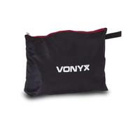 VONYX DB5 Toile de Remplacement pour Cabine DJ DB5 - Noir, avec Bande Scratch, Lavable, Pliable, Ignifuge, avec Housse pour Le Transport