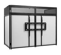 VONYX DB6 Pro Cabine DJ avec Support TV 65" 25Kg Lycra Sac Transport | Espace DJ Mobile Professionnel, Installation Rapide pour Prestations, Transport Facile avec Sac, Idéal DJs Mobiles et Scène