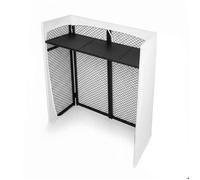 Vonyx DBC105 DJ Booth Pliable Noir - Table DJ Portable avec Housse de Transport et Housses Lycra - Support 25 kg pour Contrôleur, Platines et Mixeur