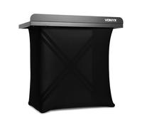 Vonyx DBE100 Table DJ Pliable 1m - Stand DJ Portable avec Housses Lycra Noire et Housse de Transport - Support Mixage Mobile Stable pour Prestations et Événements