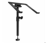 Vonyx DBLH1 Support Ordinateur Portable DJ Réglable en Hauteur, Stand PC Portable pour Booth et Scène, Structure Stable Métal Noir