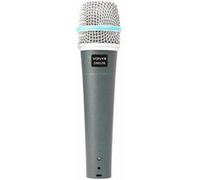 VONYX DM57A Microphone Dynamique Professionnel - Noir, Cordon de 5 Mètres, Connecteurs (XLR - Jack 6,3) - Impédance : 600 Ohms, Filtre Anti-Pop Intégré