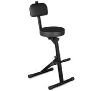 Vonyx Tabouret de Guitariste GST15 – dossier, 5 hauteurs réglables, mousse mémoire, max 100 kg