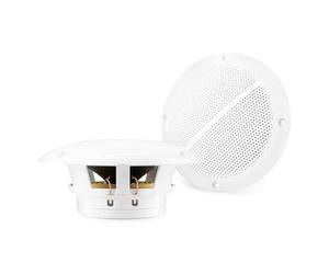 VONYX Haut-Parleurs Résistants à l'eau 5" 8 Ohm - 2 Haut-Parleurs 80 Watts Splashproof, 5 Pouces, Idéal à Intégrer dans Les Salles de Bain, Les Bateaux, Les Piscines, Sauna, Terrasse, etc