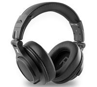 VONYX HDX120BK Casque DJ Noir, Casque Audio Filaire Pliable avec Sac de Transport, Casque pour Mix Monitoring Home Studio Confortable