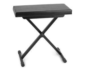 VONYX KBB10 - Banc pour Clavier et Piano, 3 Hauteurs, Banc Pliable, Coussin d'Assise Confortable, Charge Maximale de 100 kg, Idéal pour Jouer du Piano Confortablement