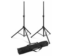 Vonyx LS01K Kit de Deux Pieds d'Enceintes avec Sacoche de Transport, Pied d'Enceinte Réglable 100cm-175cm, Système de Verrouillage de Sécurité, Charge Maximale par Pied : 30 kg