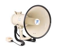 VONYX MEG0120 Mégaphone Puissant 120W, Idéal pour Manifestations et Matchs Sportifs - Jusqu’à 1,6 km, Micro Main, Bluetooth & Lecteur MP3