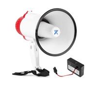 VONYX MEG025 Pack Mégaphone Compact 25W - avec 1x Batterie Rechargeable MRB04, Portée Jusqu’à 800m, Bluetooth & Lecteur MP3, Idéal pour Manifestations et Matchs Sportifs