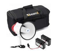 VONYX MEG025 Pack Mégaphone Compact 25W - avec 2 Batteries Rechargeables MRB04 et Sac de Transport, Portée Jusqu’à 800m, Bluetooth & Lecteur MP3, Idéal pour Manifestations et Matchs Sportifs