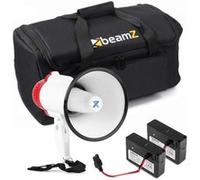 MEG025 Pack Mégaphone Compact 25W - avec 2 Batteries Rechargeables Vonyx MRB04 et Sac de Transport
