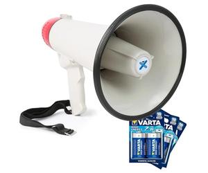 VONYX MEG040 Mégaphone Transportable 40W avec 6 Piles Type D 1,5V | Portée Longue Distance pour Manifestations et Événements Sportifs, Usage Mobile Facile avec Autonomie et Transport Pratique