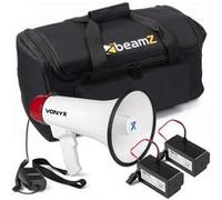 VONYX MEG045 Pack Mégaphone 45W - avec 2X Batteries Rechargeables MRB06 et Sac de Transport, Portée Jusqu’à 1km, Micro Main, Bluetooth & Lecteur MP3, Idéal pour Manifestations et Matchs Sportifs