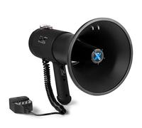 VONYX MEG075 Mégaphone 75W, Idéal pour Manifestations et Matchs Sportifs - Jusqu’à 1,3 km, Micro Main, Bluetooth & Lecteur MP3, Poignée avec Dragonne, Réglage du Volume